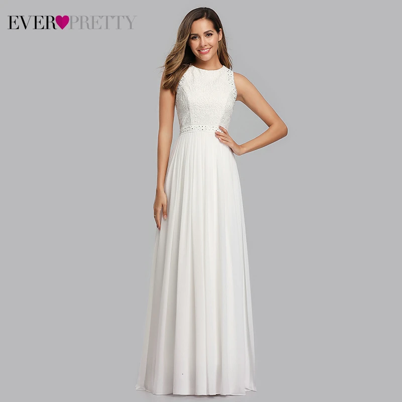 Prom Dresses 2020 Ever Pretty Elegant Beading Lace Long Banquet Party Gown Pleated Chiffon A-Line Robe De Soiree Lady Gala Dress