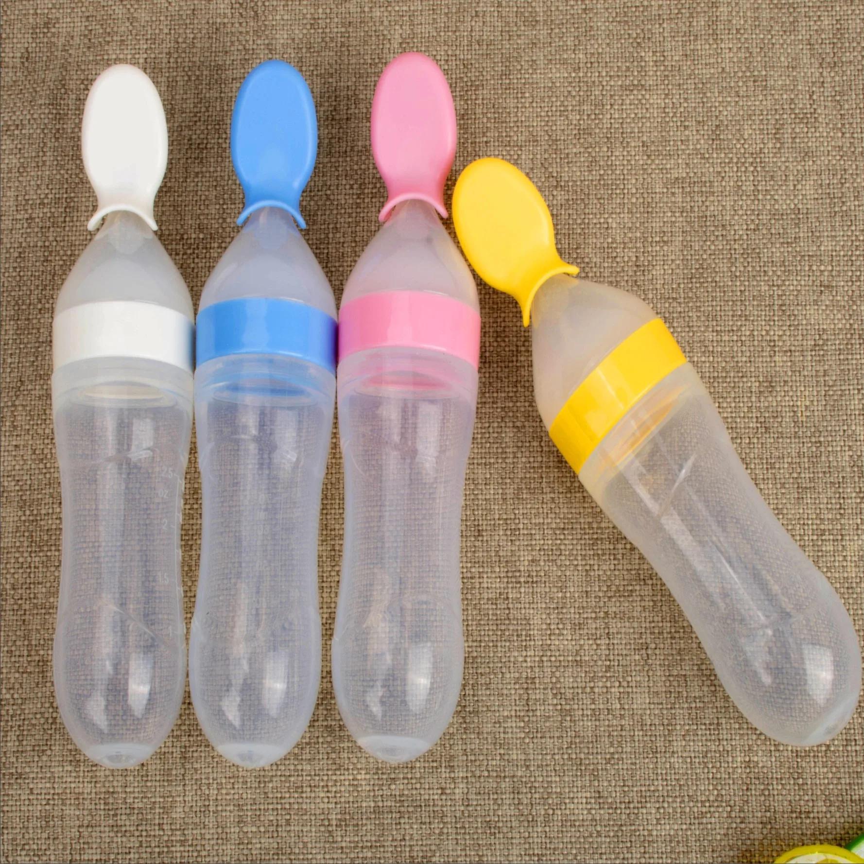 

Baby Bottle Baby Infant Newborn Toddler Silica Gel Feeding Bottle Spoon Food Supplement Rice Cereal Spoon Bottle Training Feeder