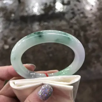 

LETSFUN Fine Jewelry 52.5mm Certified (Grade A) 100% Natural Lavender Jadeite JADE Bracelet Bangle Free Shipping