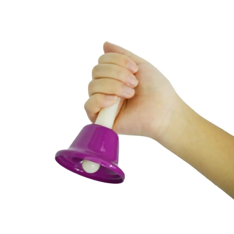 Handbell Hand Bell 8-Note Metal Colorful Kid Children Musical Toy Percussion Q6PB