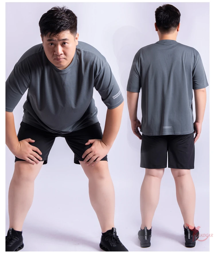 Летние шорты+ рубашка плюс размер 5XL 6XL спортивный костюм быстросохнущие воздухопроницаемые кроссовки для мужчин комплект для бега спортивный костюм для бега