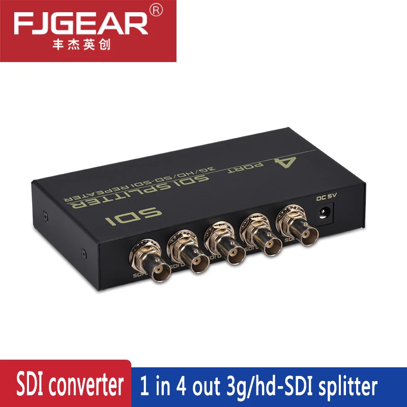 SDI split ter 1x4 мультимедийный разделительный удлинитель Full HD 1080P 4 порта SD-HD 3G-SDI для ТВ
