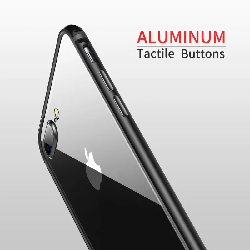 Чехол бампер для iPhone X 11 Роскошный Алюминиевый металлический каркас чехол XS XR 8 7 6 S