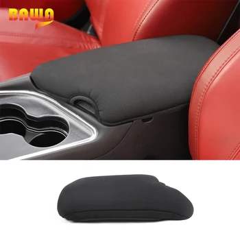 

BAWA Car Armrest Storage Box Cover Accessories for Dodge Challenger 2014+ Cloth Multifunctional Armrests Pads Cover