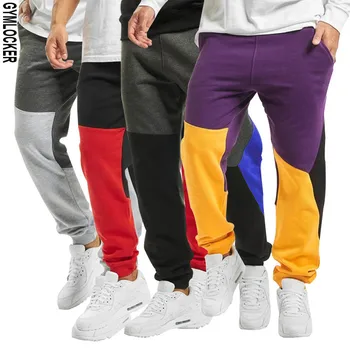 

GYMLOCKER 2019 Quick drying pants Men Street Patchwork hip hop male Casual Pencil Pant Sweatpants Trousers men Jogger Pants
