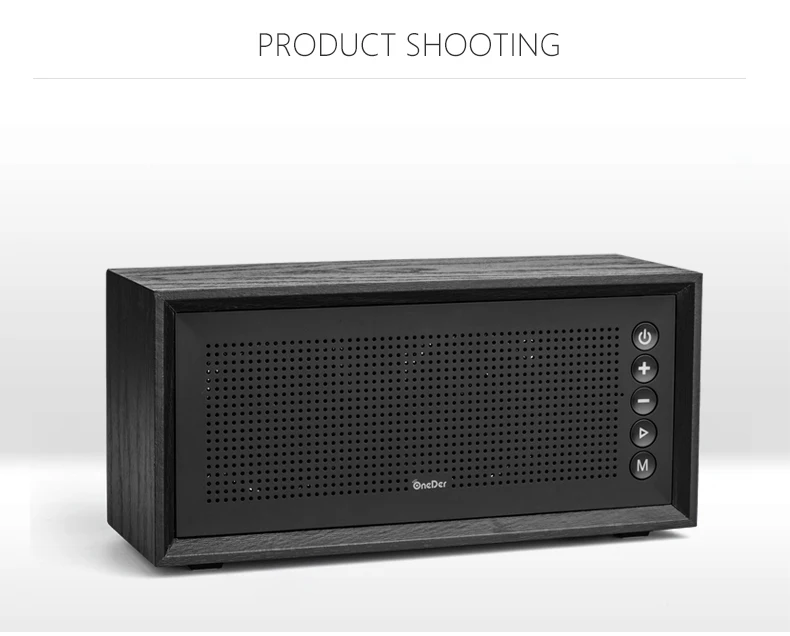 OneDer V2 портативная bluetooth-колонка 10 Вт 1500 мАч перезаряжаемая, интеллектуальная литий-ионная батарея деревянная Беспроводная колонка с поддержкой tf-карты/USB