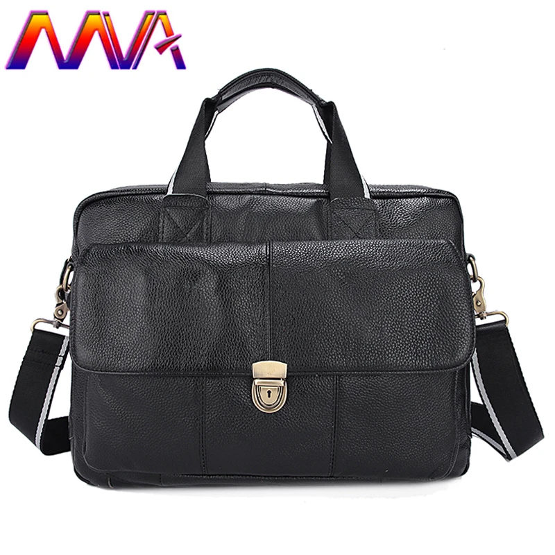 

MVA Genuine Leather Briefcase Bag Women Leather Briefcase Quality Cow Leather Men`s Shoulder Bag Casual Business Men Handbag