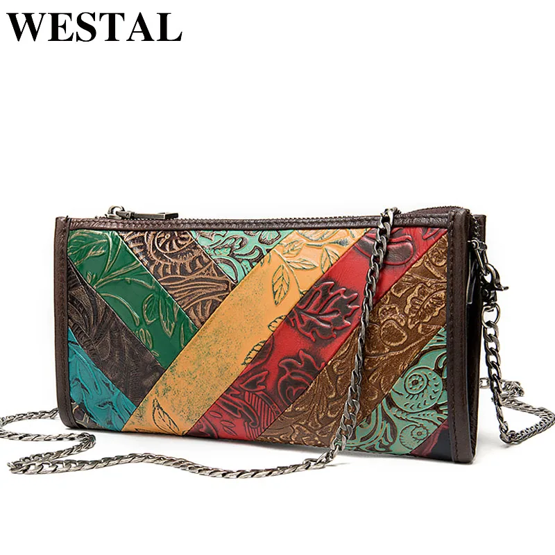 WESTAL женская сумка через плечо сумки для женщин из натуральной кожи с тиснением