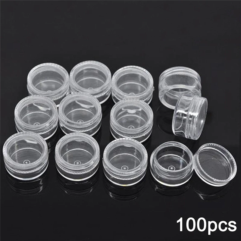 

5ml 5/10/50/100PC Refillable Bottle Clear Plastic Sample Container Mini Bottle Pot Jars Cosmetic Tools Empty Cosmetic Containers