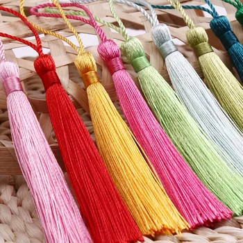 

50pcs High Quality Polyester Silk Tassel Fringe DIY Home Curtain Clothing Sewing Craft Supplies Charm Pendant Bookmark Tassels