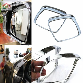 

Rear Rearview Side Glass Mirror Trim Frame Rain Shield Sun Visor Shade 2pcs For Jeep Grand Cherokee 2014 2015 2016 2017 2018