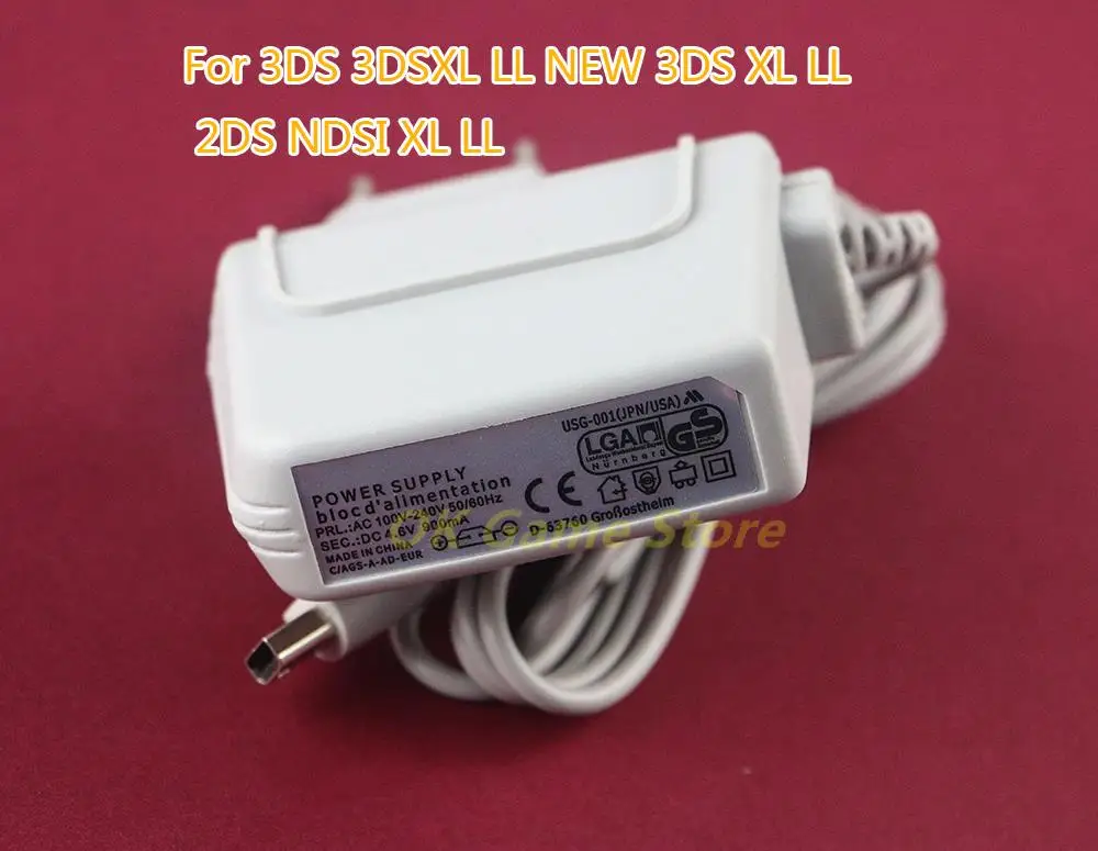 10 Pz/Lotto Spina Ue Per Il Nuovo Adattatore Di Alimentazione Ca Per Caricabatterie 3Ds Xl Ll Per Ndsi Xl Ll 2Ds 3Ds 3Ds Xl Ll Controller