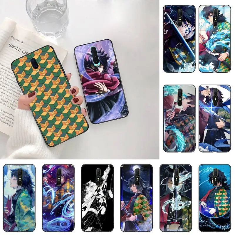 Мягкий силиконовый черный цвет для Oppo A5 A9 2020 Reno2 z Renoace 3pro Realme5Pro HPCHCJHM Giyu Tomioka Kimetsu no