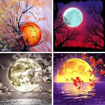 

4 Pack Sun 5D Diamond Painting Full Drill Rhinestone Embroidery Cross Stitch