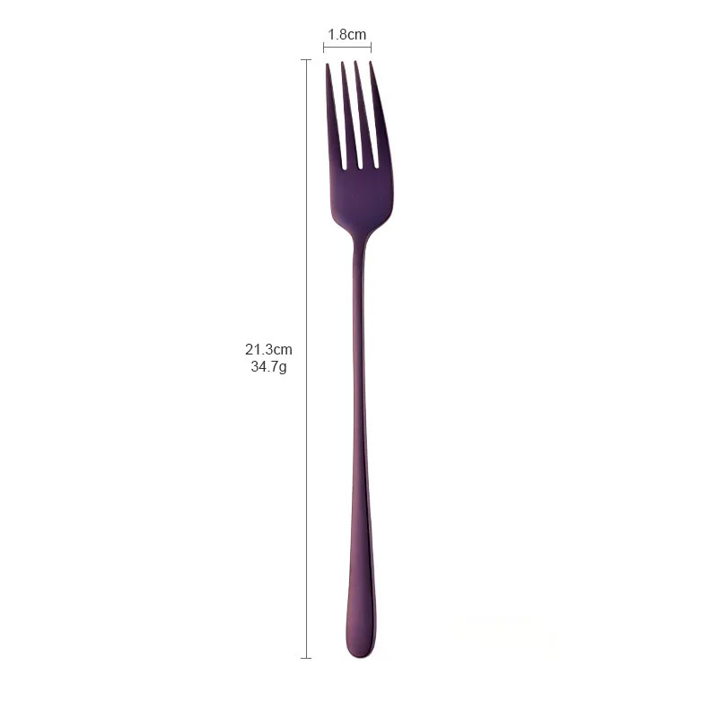 T3 Creative Rainbow Fork Tableware for Hotel Restaurant Stainless Steel Dinner Fork Cutlery Dinnerware Kitchen Table Fork - Цвет: T3