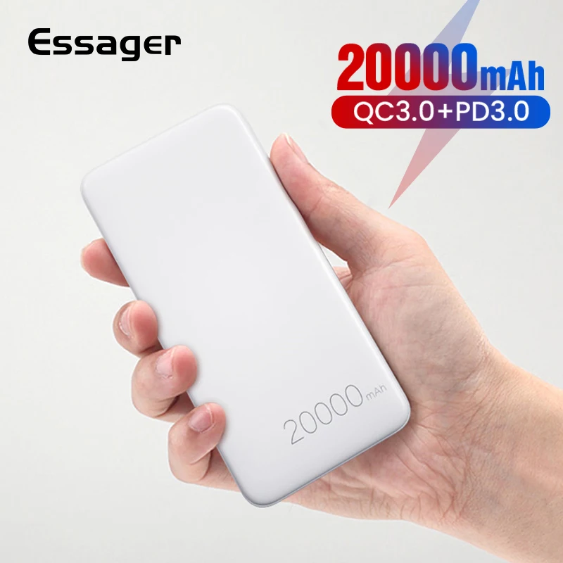 Портативное зарядное устройство Essager 20000 мАч 3 0 USB C PD мАч|Внешние аккумуляторы| |