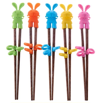 

Kids Training Helper Cartoon Portable Children Tableware Learning Training Chopsticks Plastic Baby Enlightenment Chopsticks