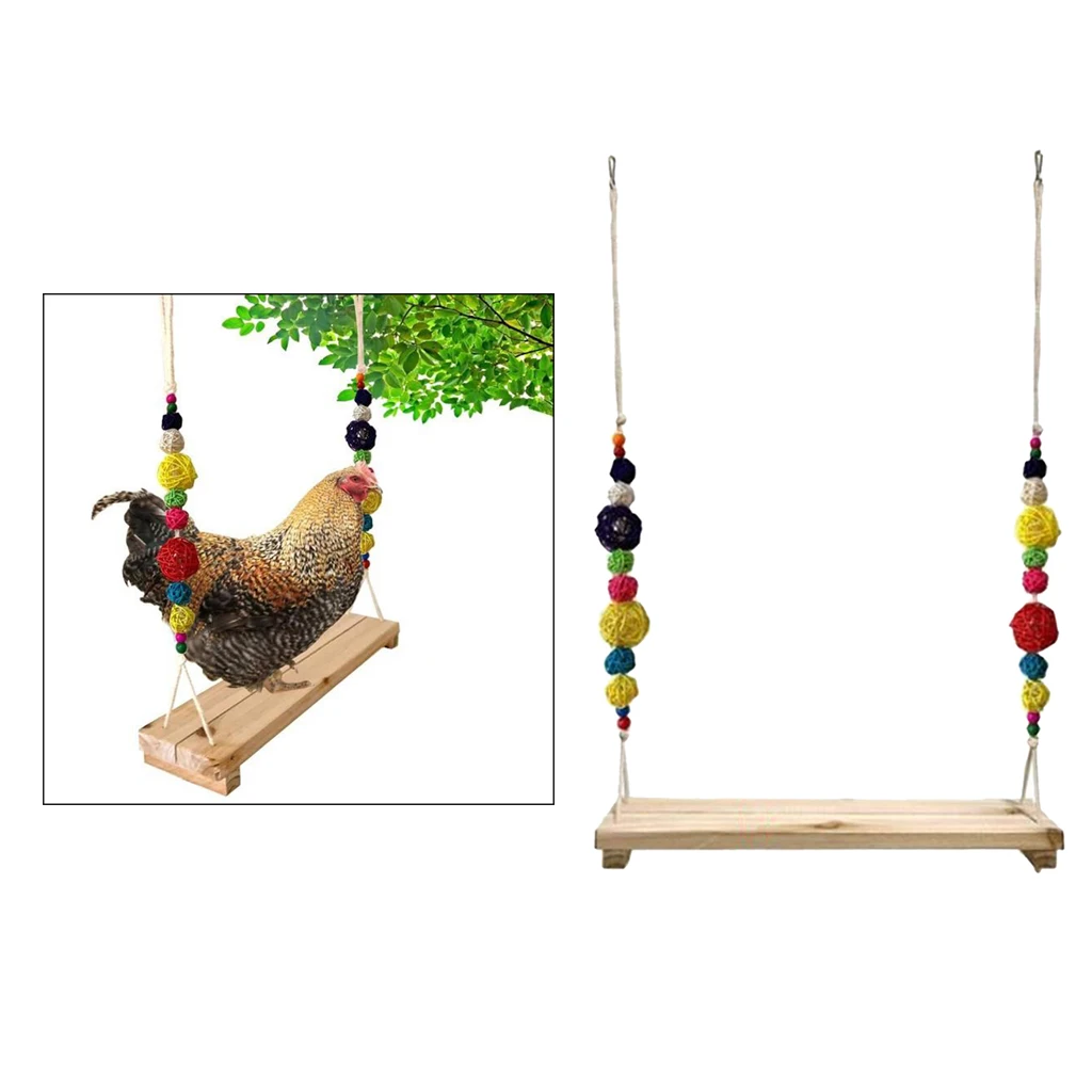 47'' Large Chicken Swing Chicken Toy for Large Bird Parrot Hens Macaw Trainning