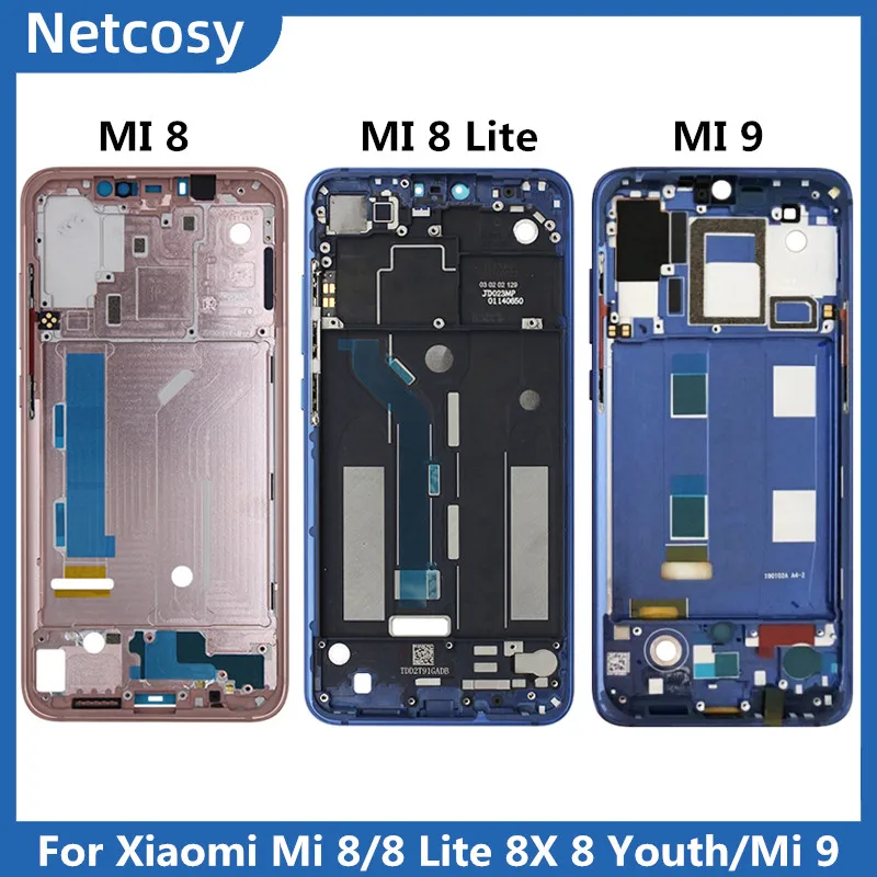 Для Xia mi 8 mi 8 ободок средней рамки корпуса накладка Ремонт для Xiaomi mi 8 Lite 8X Крышка для Xiaomi mi 9 mi d Лицевая панель