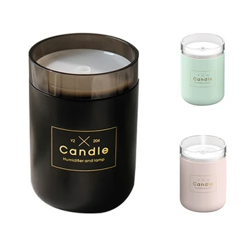 

280ML Ultrasonic Candle Humidifier USB Desktop Aroma Diffuser Car Air Purifier Mist Maker for Bedroom Office