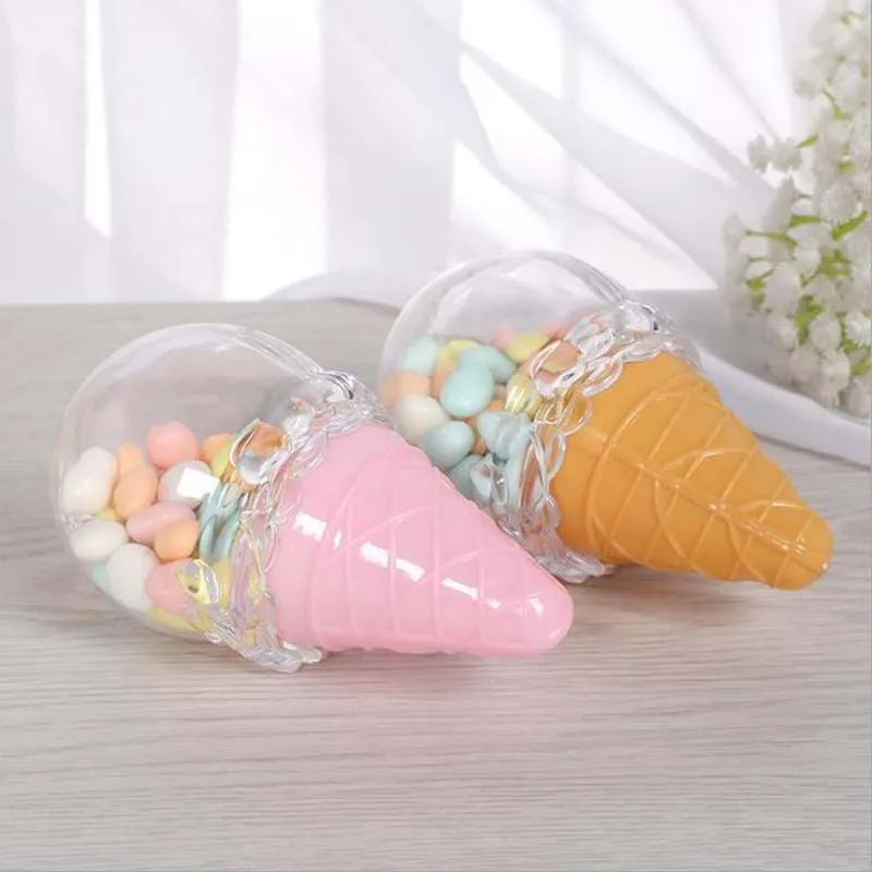 POPIGIST® 20pcs/Lot Ice Cream Shape Plastic Candy Box Baby Birthday 