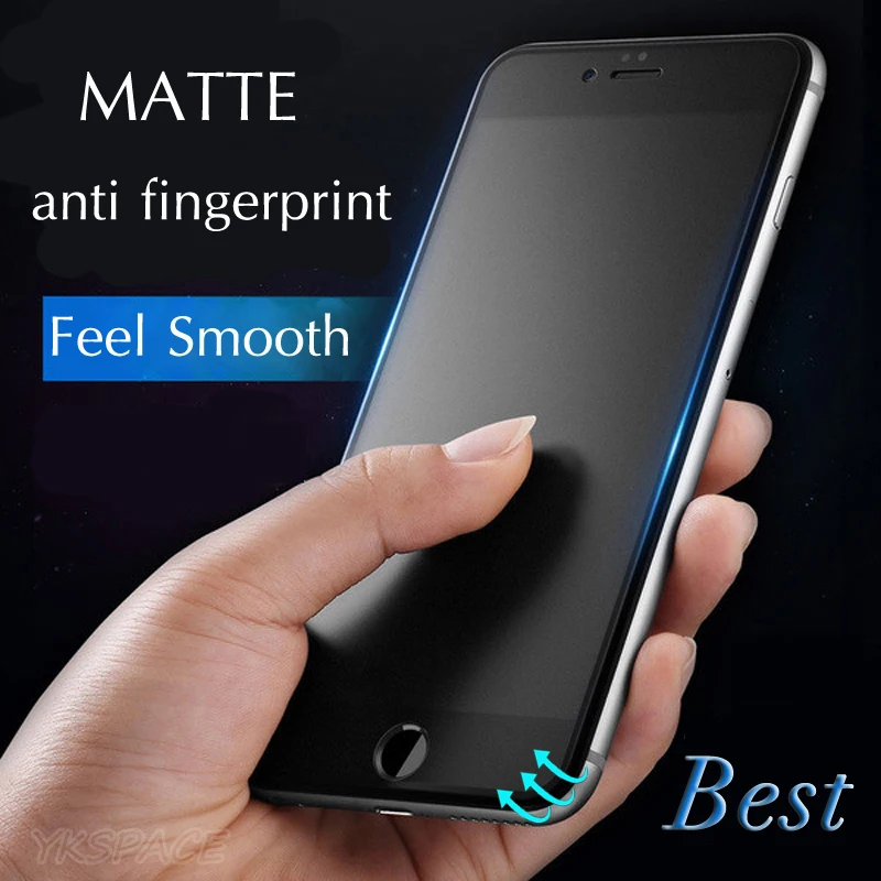Лучшее качество полное покрытие матовое закаленное стекло для iPhone 6 6S 7 8 Plus X XR XS 11 Pro Max матовая защита экрана без отпечатков пальцев