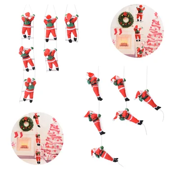 

40CM Ladder Climbing Rope Santa Ornament Santa Doll Christmas Day Home Decoration Christmas Ornaments