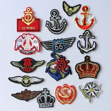 2 шт. значок якоря вышитые железные нашивки для одежды DIY полосатая одежда Лоскутные наклейки для детей пользовательские значки
