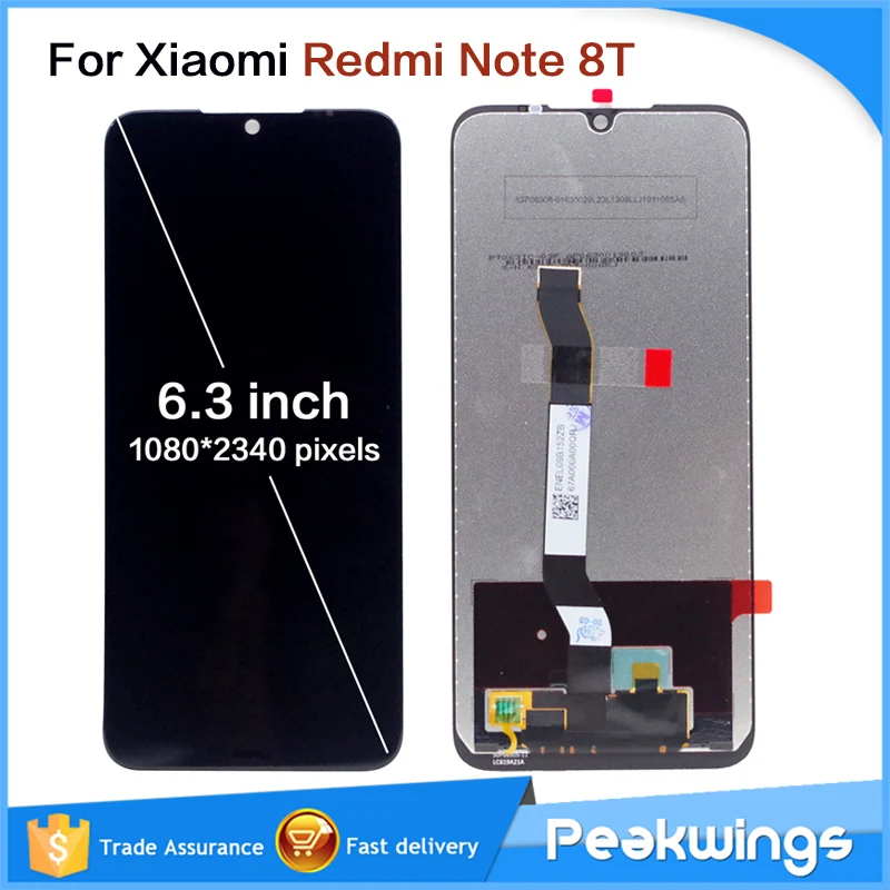 

100% Tested LCD For 6.3" Xiaomi Redmi Note 8T LCD Display Touch Screen Assembly 1080*2340 LCD For Redmi Note 8T LCD