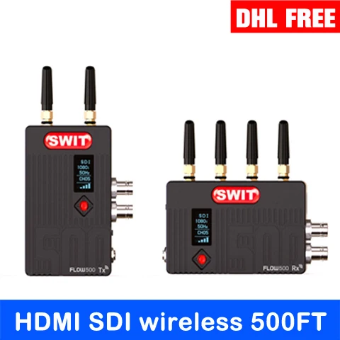 Беспроводная система SWIT FLOW500 SDI& HDMI 500ft/150m беспроводная передача видео HDMI SDI