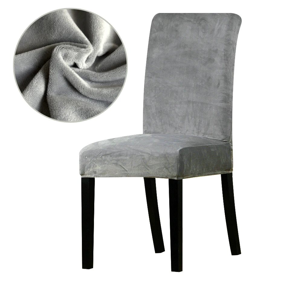 Velvet fabric Chair Cover Washable Removable Big Elastic Seat Arm Covers Slipcovers Stretch Chair Covers For Banquet Office