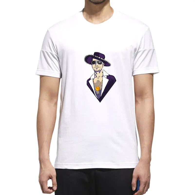 

MOUNTSHARP Men T Shirt Cartoon Pimp Print O-Neck Casual Polyester Cotton Knitted Short Sleeve Harajuku Streetwear Clothes