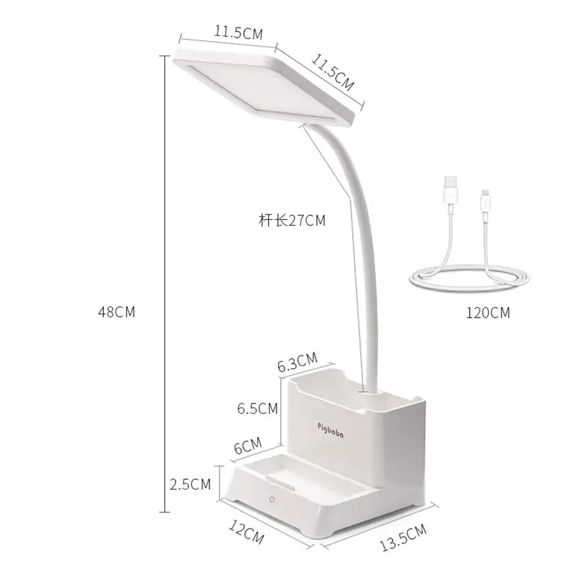 Гибкий светодиодный перезаряжаемый сенсорный Сенсорная ручка контейнер настольная лампа складная Затемняющая настольная лампа для домашнего чтения
