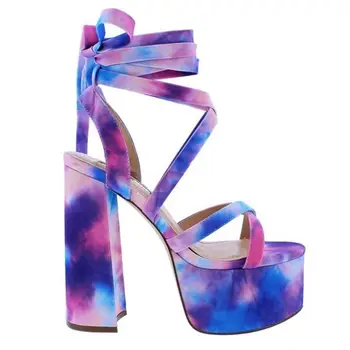 

Fashion Roman Platform Super High Heels Women Pumps Shoes Sexy Peep Toe Thick Heels Wedding Party Shoes for Women Sandals 2020