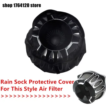 

Motorcycle Air Cleaner Filter Protective Cover Waterproof Rain Sock Black For Harley Sportster 883 1200XL Touring Dyna Softail