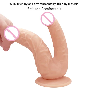 Huge Double Dildos Double Penetration Vagina and Anus Soft Skin Feel Penis Double Headed Phallus Sex Toys for Women Masturbation 5