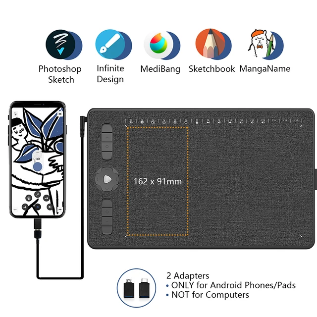 창의력을 촉발하는 GAOMON-M1230 12인치 디지털 그래픽 태블릿