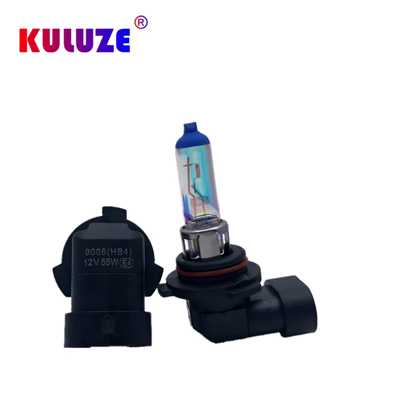 2 Pcs HB4 9006 12V55W Rainbow Blue Plasma P22d Car Quartz Halogen Bulb Fog Lamp Automobile Headlamp 4