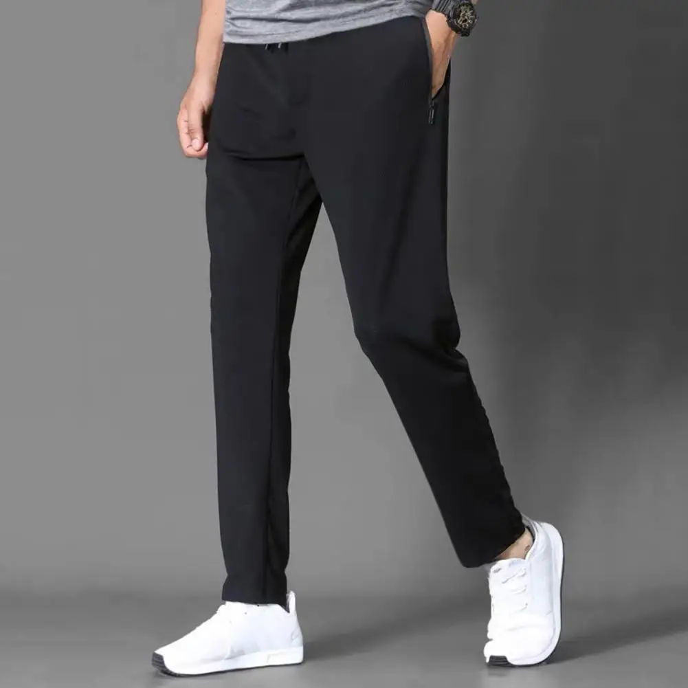 Summer Pants Slim Skinny Polyester Fiber Mesh Design Trousers for Daily Wear Casual Breathable Loose Quick-Drying Sport | Мужская одежда
