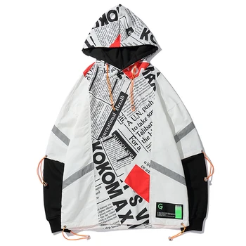 

Hoodies Men Funny Patchwork Hooded Sweatshirt Drawstring Color Block Cool Letter Oversize Pullover Autumn Streetwear