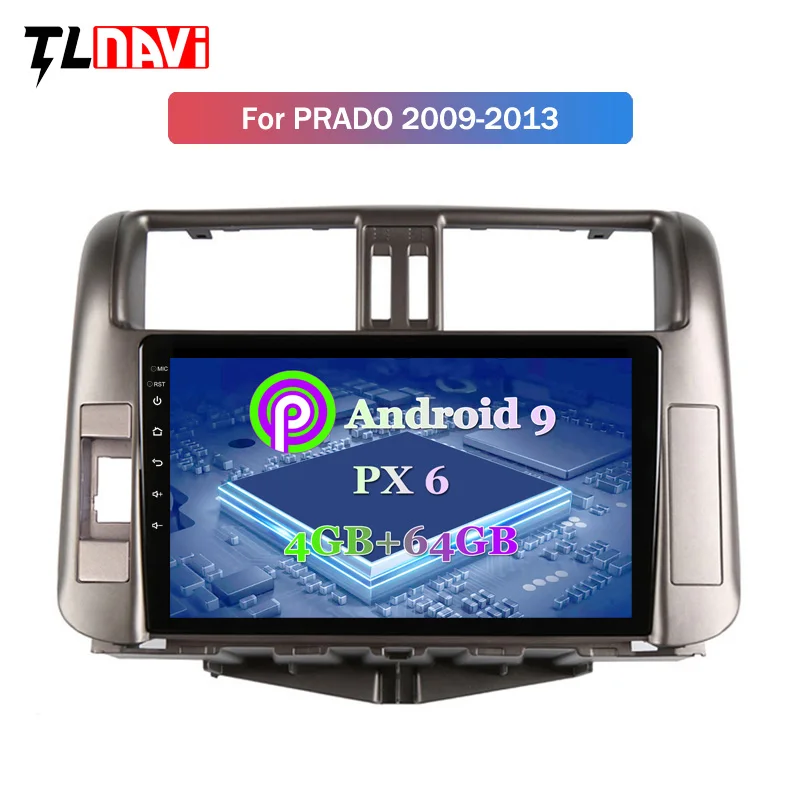 PX6 4G+ 64G автомобильное радио мультимедиа no 2 din Android 9 видео плеер навигация gps для Toyota LAND CRUISER PRADO J150 2009-2013
