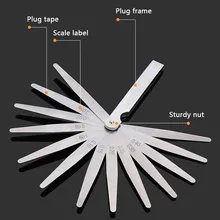 150 мм 0,02-1,0 мм толщина метрический Feeler 17 лезвие углеродистая сталь измерительный инструмент для зазора двигателя клапан измерительный инструмент