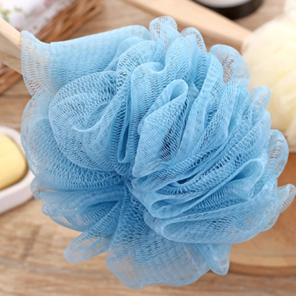 Long Handle Shower Ball Flower Bath Brush Body Backed Cleaning Massage Scrubber Long Handle Exfoliating Cleaning Tool Skin