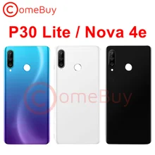 Заднее стекло для huawei P30 Lite крышка батареи задняя дверь Корпус чехол с объективом камеры для huawei Nova 4e P30 Lite крышка батареи