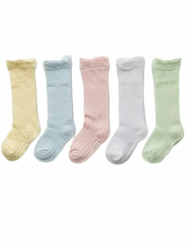 Симпатичная одежда для малышей носки-подколенки для девочек Гольфы зимние теплые хлопковые Повседневное чулки
