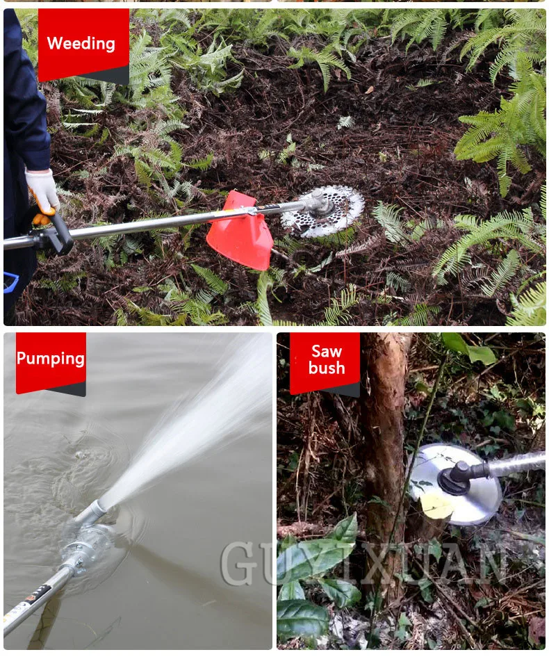 2 в 1 мотор Weeder Cutter 2-тактный Многофункциональный сельскохозяйственный пустошь большая задняя упаковка щетка для травы резак ранец