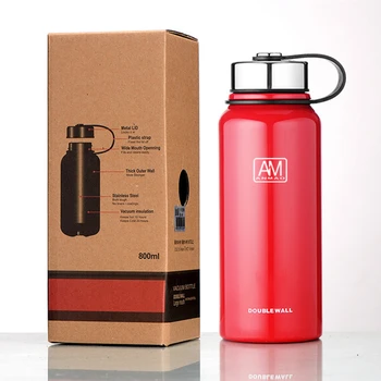 

304 Stainless Steel Travel Vacuum Water Bottle Keep Cold & Hot Thermos Bottle Portable Termos Hydro Flask Coffee 610/800/1100ML