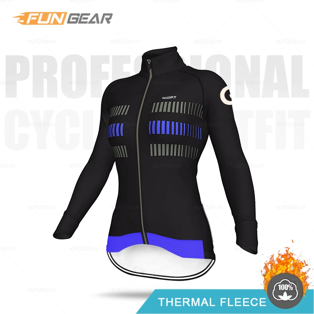 Tops Ropa Ciclismo зимняя одежда для велоспорта Женская Термальная флисовая майка комплект одежды с длинными рукавами теплый комбинезон для шоссейного велосипеда - Цвет: Tops