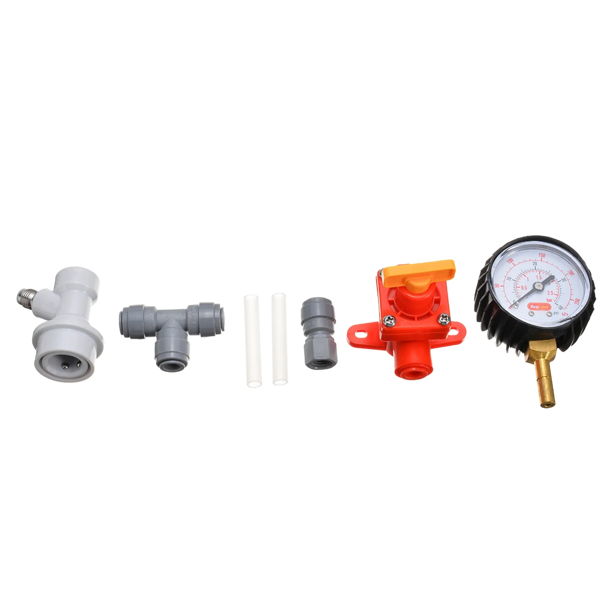 Diaphragm Spunding Valve Set Adjustable Pressure Relief Gauge Ball Carbon Dioxide Cylinder Link Valve for Fermentation Drums