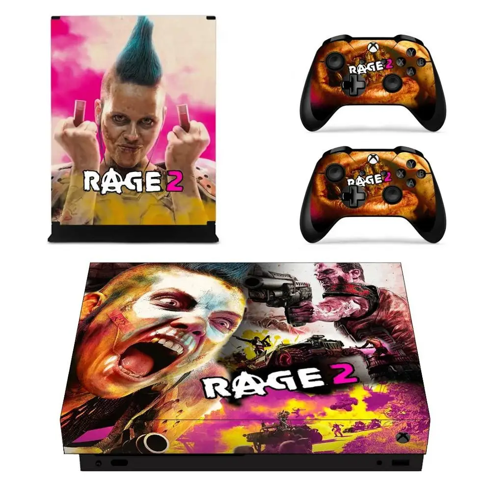 Игра Rage 2 полное покрытие кожи консоли и наклейка на контроллер для Xbox One X кожи наклейки Винил